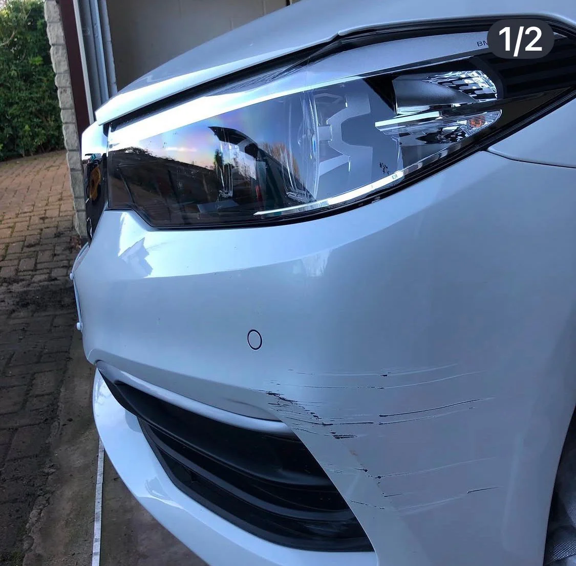 Before Front Bumper Scuff Repair